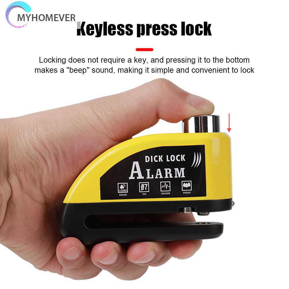 Ổ Khóa Phanh Đĩa Xe Máy Chống Nước 500mAh Có Thể Sạc Lại