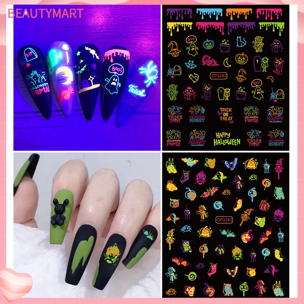 Miếng Dán Trang Trí Móng Tay Phát Quang Siêu Mỏng Không Phai
