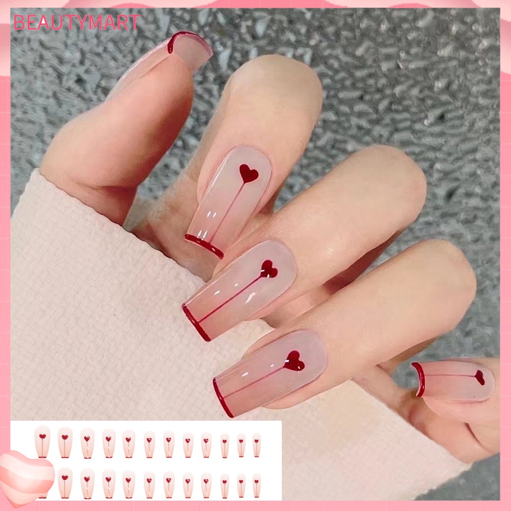 1 Bộ Móng Tay Giả Mờ Liền Mạch Có Thể Tháo Rời