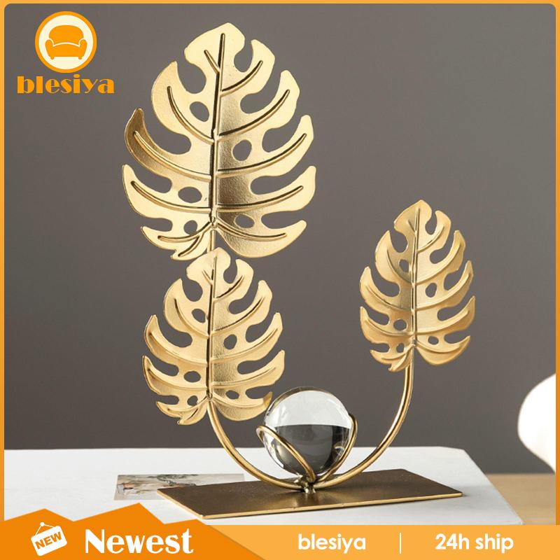 [Blesiya] Bức Tượng Lá Kim Loại hạn hán Hiện Đại Trang Trí Nhà Cửa