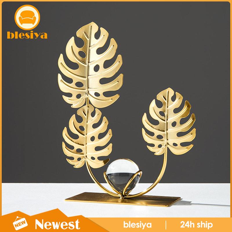 [Blesiya] Bức Tượng Lá Kim Loại hạn hán Hiện Đại Trang Trí Nhà Cửa