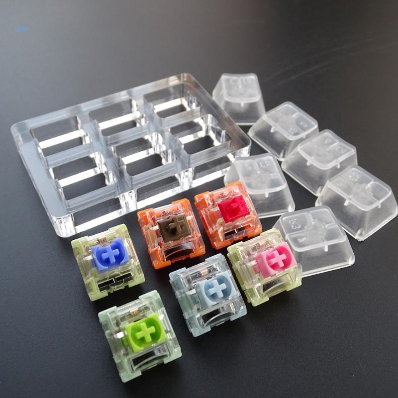 Bộ 6 Dụng Cụ Kiểm Tra Công Tắc TTC Với Đế Acrylic Chống Bụi Cho Bàn Phím Cơ