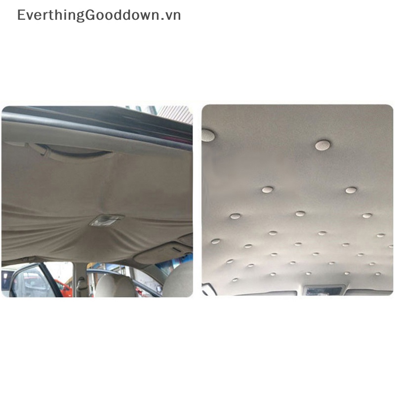 Everthinggooddown Set 10 Nút Vặn Bằng Vải Nylon Gắn Trần Xe Hơi