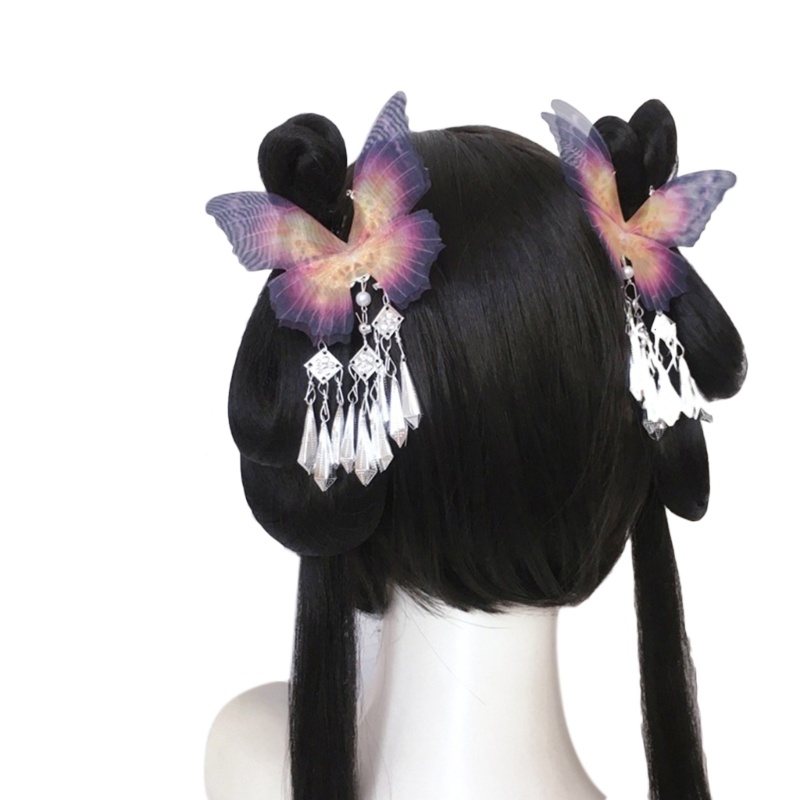 Kẹp Tóc Đuôi Ngựa Bằng Vải Tuyn Đính Tua Rua Màu Bạc Thời Trang Mùa Hè