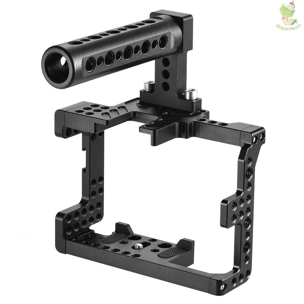 Andoer Protective Video Camera Cage Stabilizer Protector w/ Top Handle for  A7II A7RII A7SII  ILDC Mirrorless Camcorder   Came-6.5