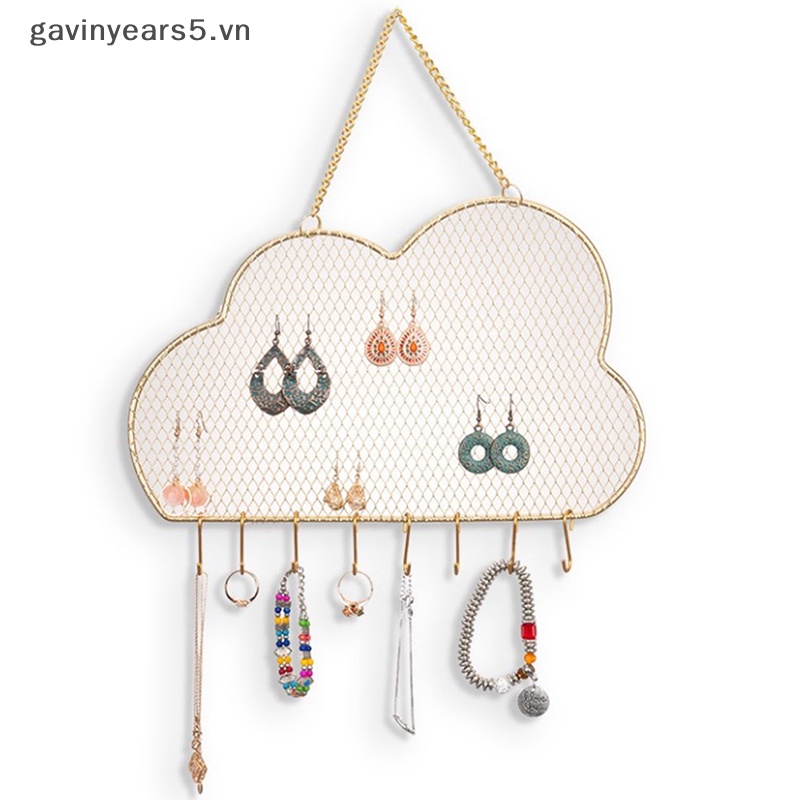 [Gavin] Móc Treo Bông Tai Đính Kim Cương Giả Trang Trí Tường Sắp Xếp Gọn Gàng