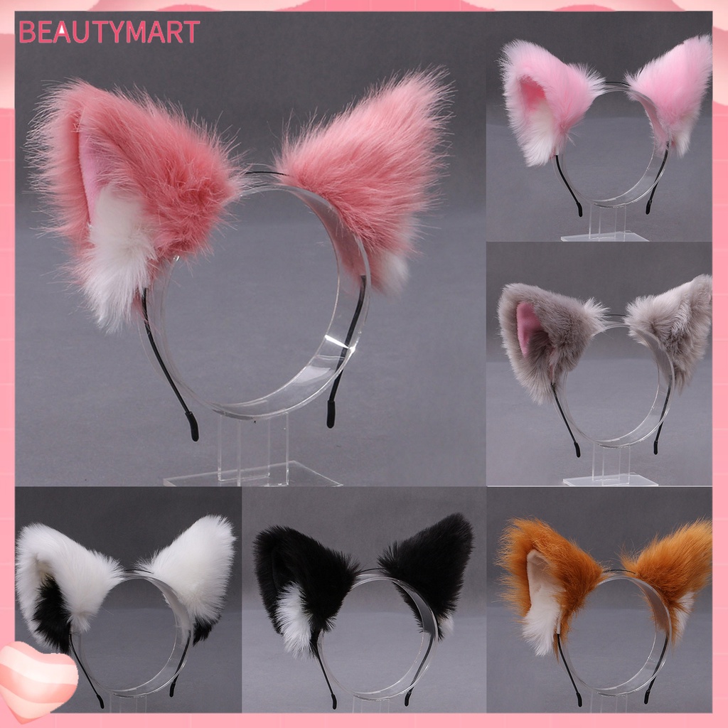 Băng Đô Tai Mèo Lông Xù Tinh Tế Dùng Hóa Trang Tiệc Tùng