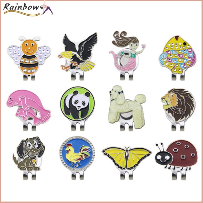 Kẹp Đánh Dấu Vị Trí Nón Chơi Golf Từ Tính Họa Tiết Động Vật Tinh Tế Có Thể Tháo Rời