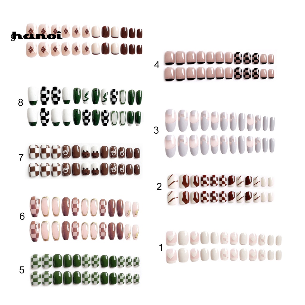 1 Bộ Móng Tay Giả Che Phủ Toàn Diện Tháo Rời Được Kèm Keo Dán Dành Cho Bạn Nữ