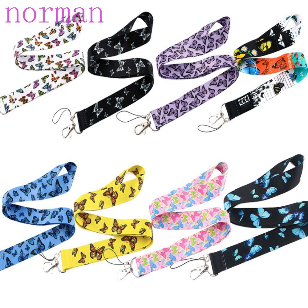 Dây Đeo Điện Thoại / Chìa Khóa / Thẻ ID DIY Chống Thất Lạc Hình Bướm Có Móc Khóa Tiện Lợi Giá Đỡ