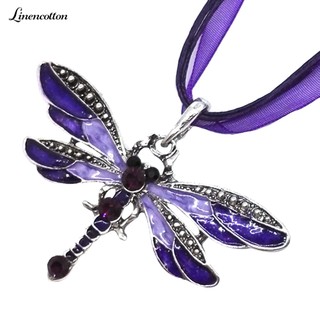Vòng cổ Mặt Chuồn Chuồn Đính Đá Lấp Lánh