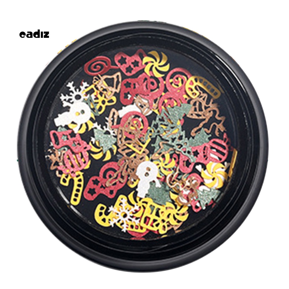 Hộp 100 Hạt Kim Sa Siêu Mỏng Hình Bông Tuyết Trang Trí Móng Tay