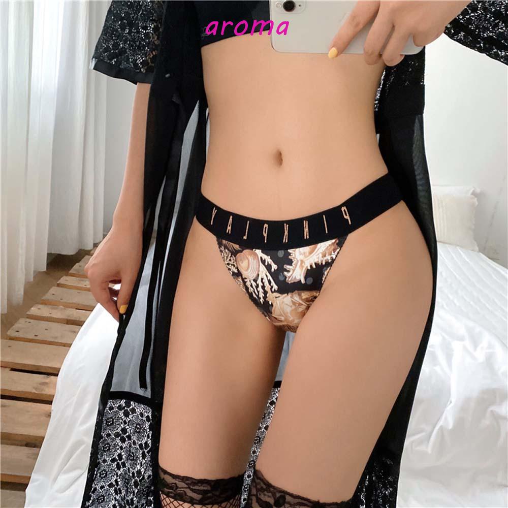 Quần Lót Cotton Nylon Lưng Thấp Họa Tiết Hoa Quyến Rũ Cho Nữ