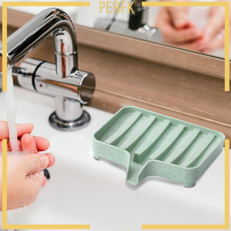 [Perfk] Khay Đựng Xà Phòng Tự Thoát Nước Bền Chắc Cho Bồn Cầu Quầy Bồn Cầu