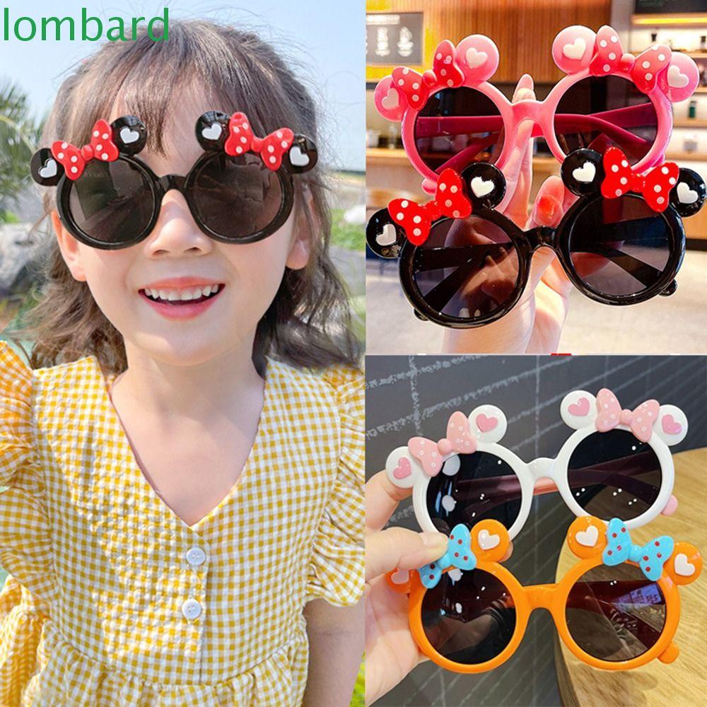 Kính Chống Nắng Gọng Tròn Họa Tiết Hoạt Hình Dễ Thương Thời Trang Cho Bé Gái