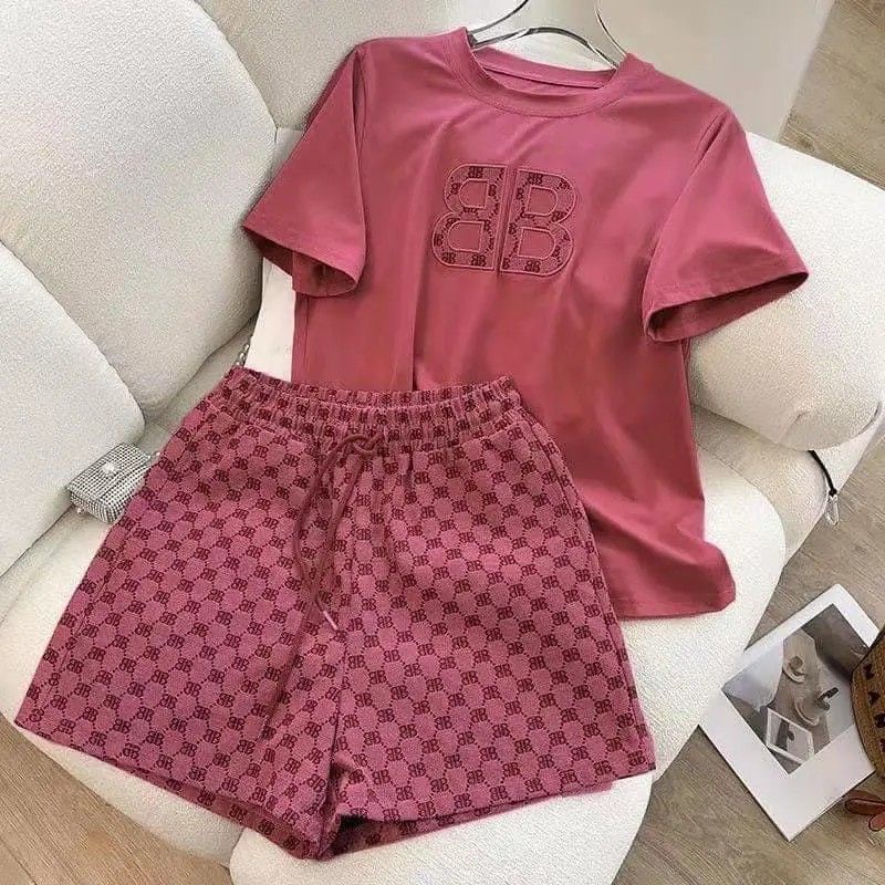 Set Áo Thun Tay Ngắn + Quần Short Size Lớn C10828