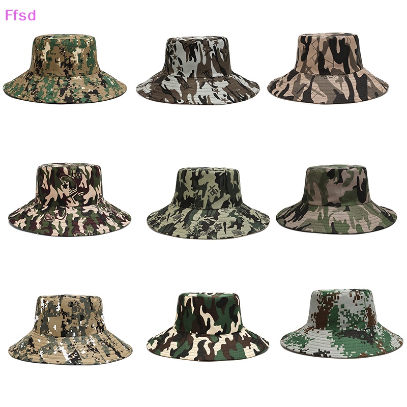 {Ffsd} Mũ Chống Nắng Vành Rộng Thoáng Khí Đi Biển Mùa Hè Họa Tiết Rằn Ri Cho Nam * Bán Chạy