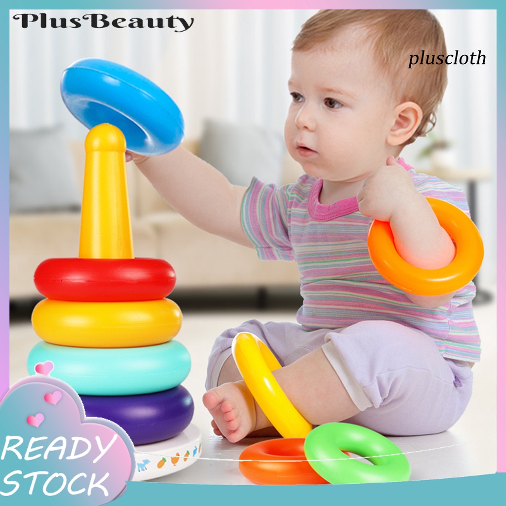 1 Bộ Vòng Đồ Chơi Bằng Nhựa Nhận Diện Chuông Nhiều Màu Sắc Dành Cho Trẻ Em