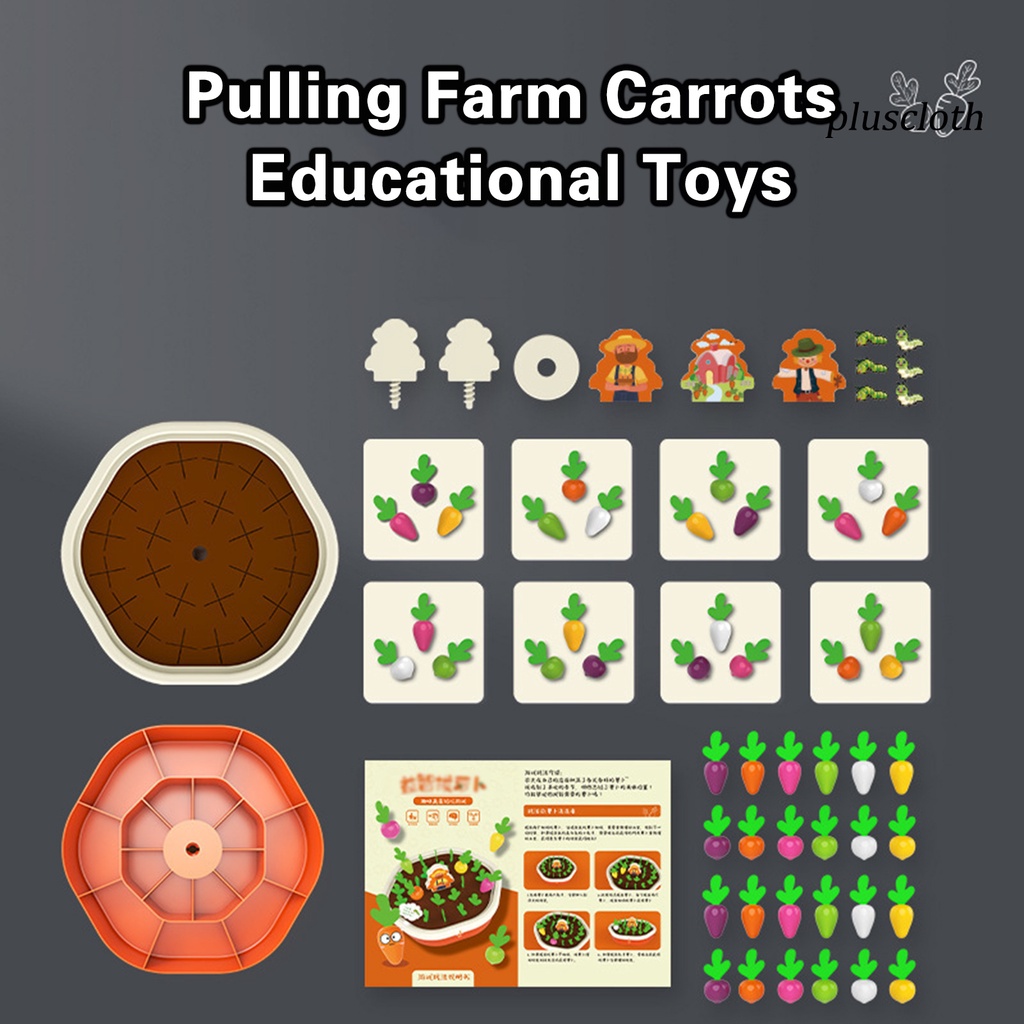 1 Bộ Đồ Chơi Mô Phỏng Nông Nghiệp Màu Sắc Nhận Biết Tay Và Mắt Cà Rốt Kéo Cho Trẻ Em