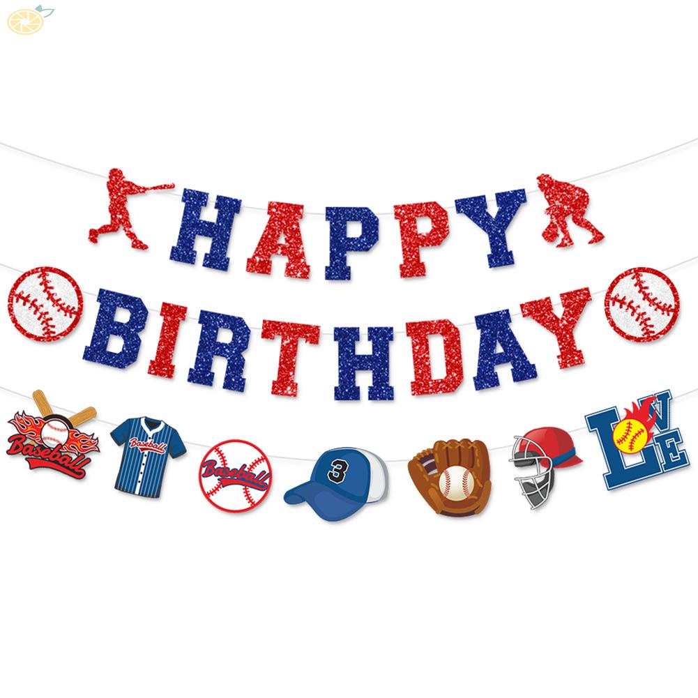 【VARSTR】Swing for the Fences with Baseball Birthday Party Supplies for Boys Easy to Assemble and Reuse
