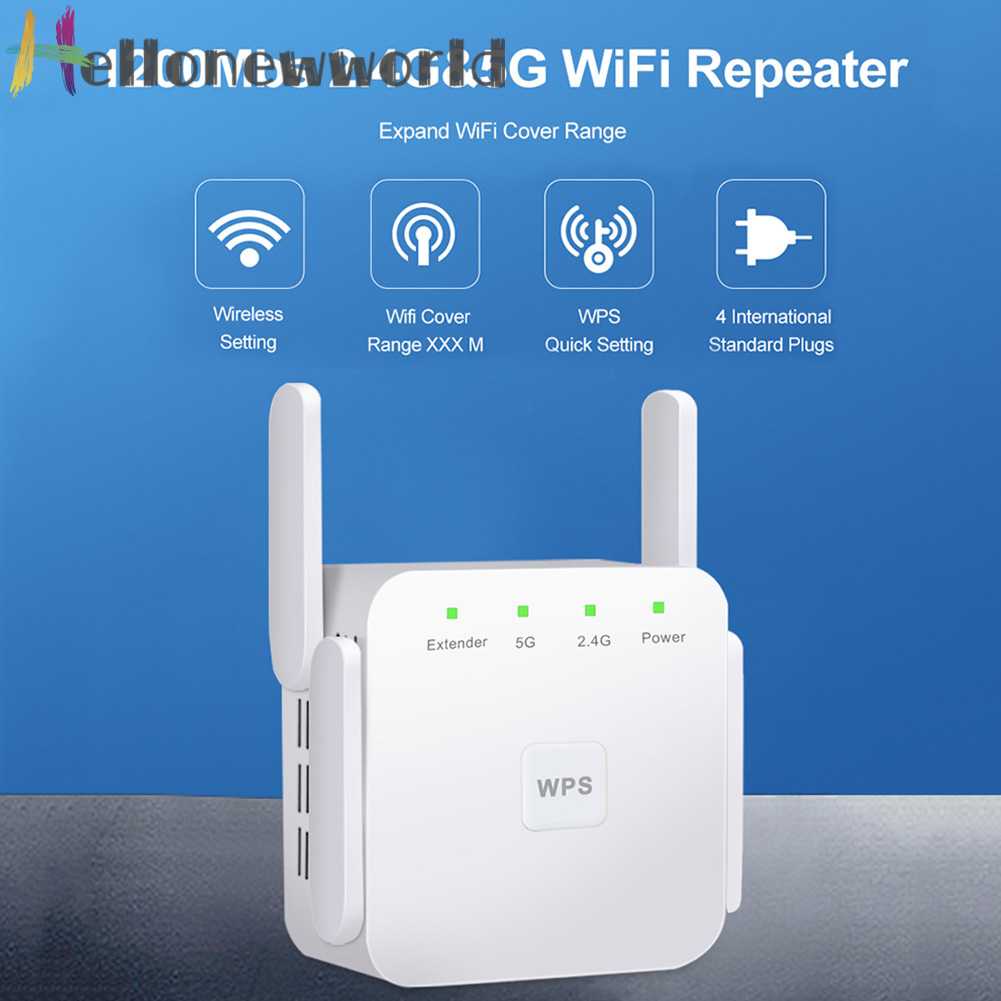 Thiết Bị Tăng Cường Tín Hiệu WiFi 4 Ăng Ten 1200M 2.4 + 5GHz