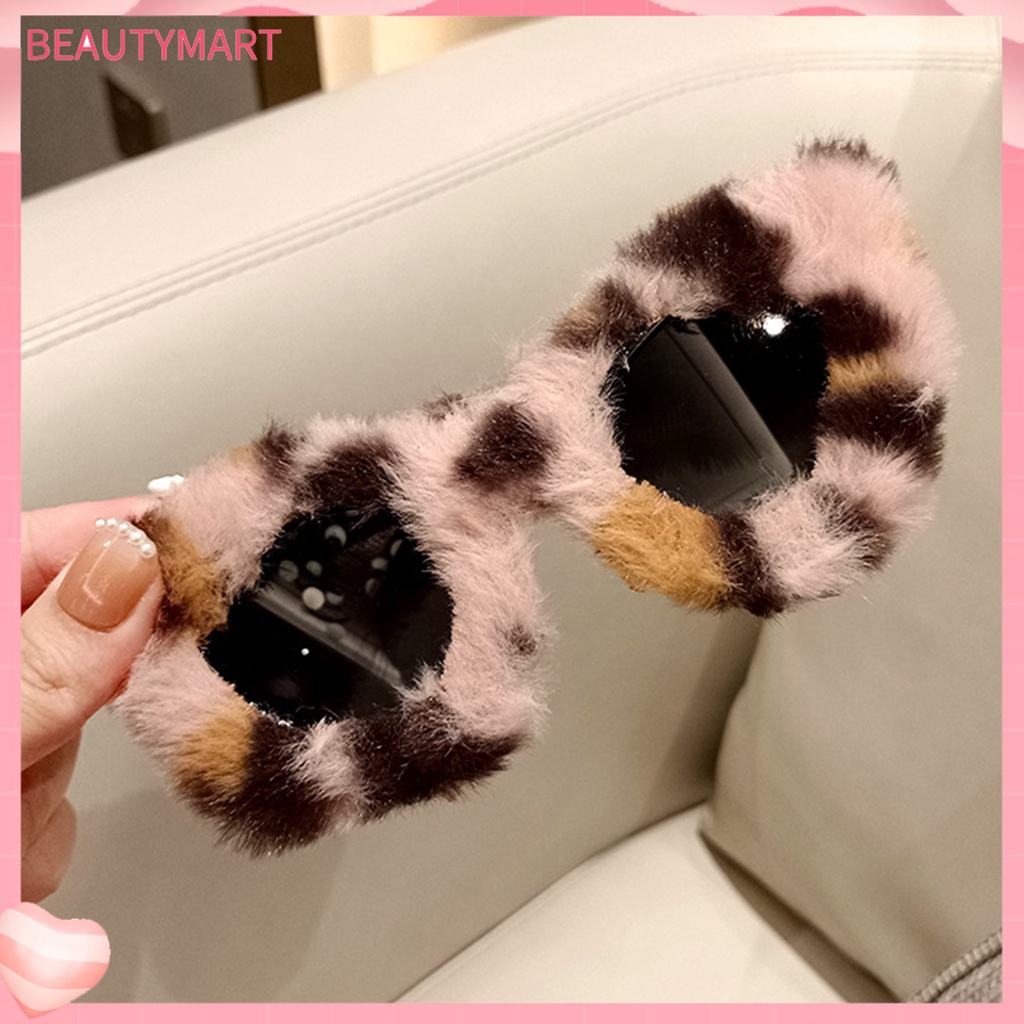 Kính Chống Tia UV Gọng Vải Lông Sáng Tạo Thời Trang Cho Nữ