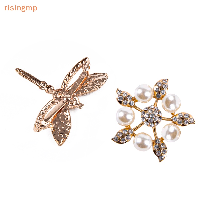 [risingmp] 1 Kẹp Giày Đính Đá / Ngọc Trai Trang Trí Đám Cưới