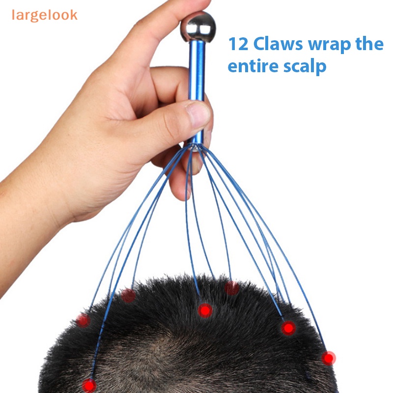 1 Dụng Cụ Mát Xa Đầu Với 12 Ngón Tay Giúp Giảm Căng Thẳng Và Thư Giãn Da Đầu