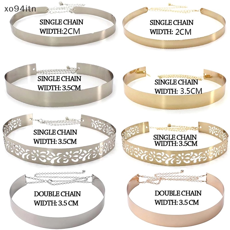 Thắt Lưng Nữ Kim Loại Mạ Vàng / Bạc Thời Trang