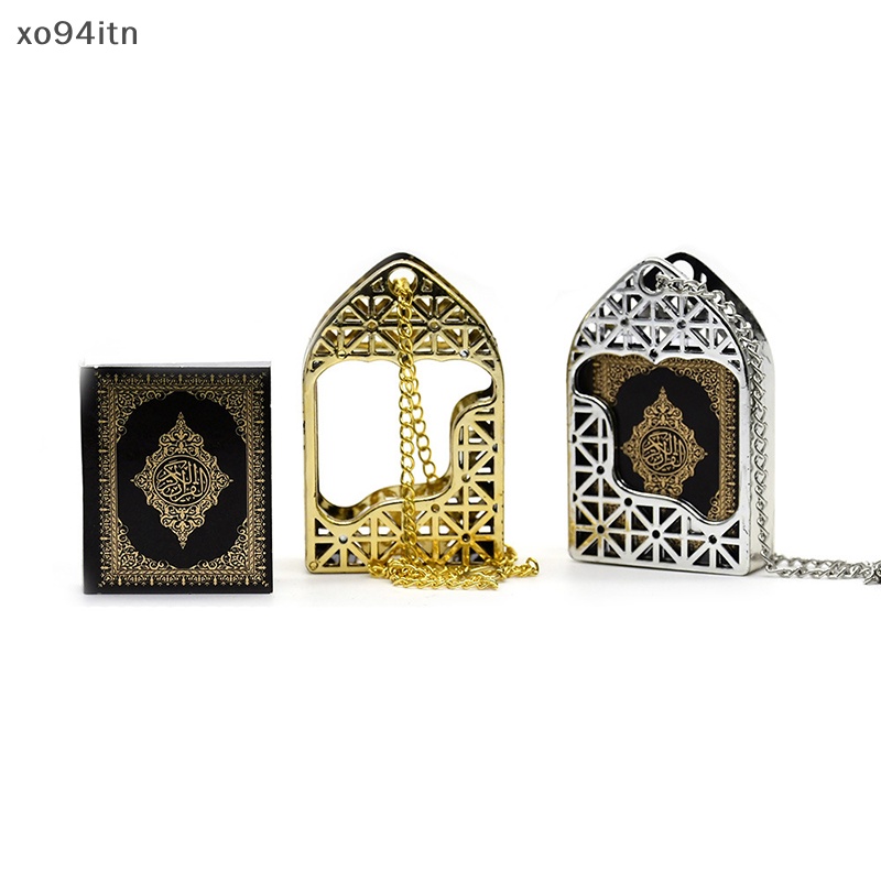 Vòng cổ Mặt Hình Quyển Sách Quran Mini Ark Quran Thật Có Thể Đọc Lại Trang Sức Tôn Giáo n