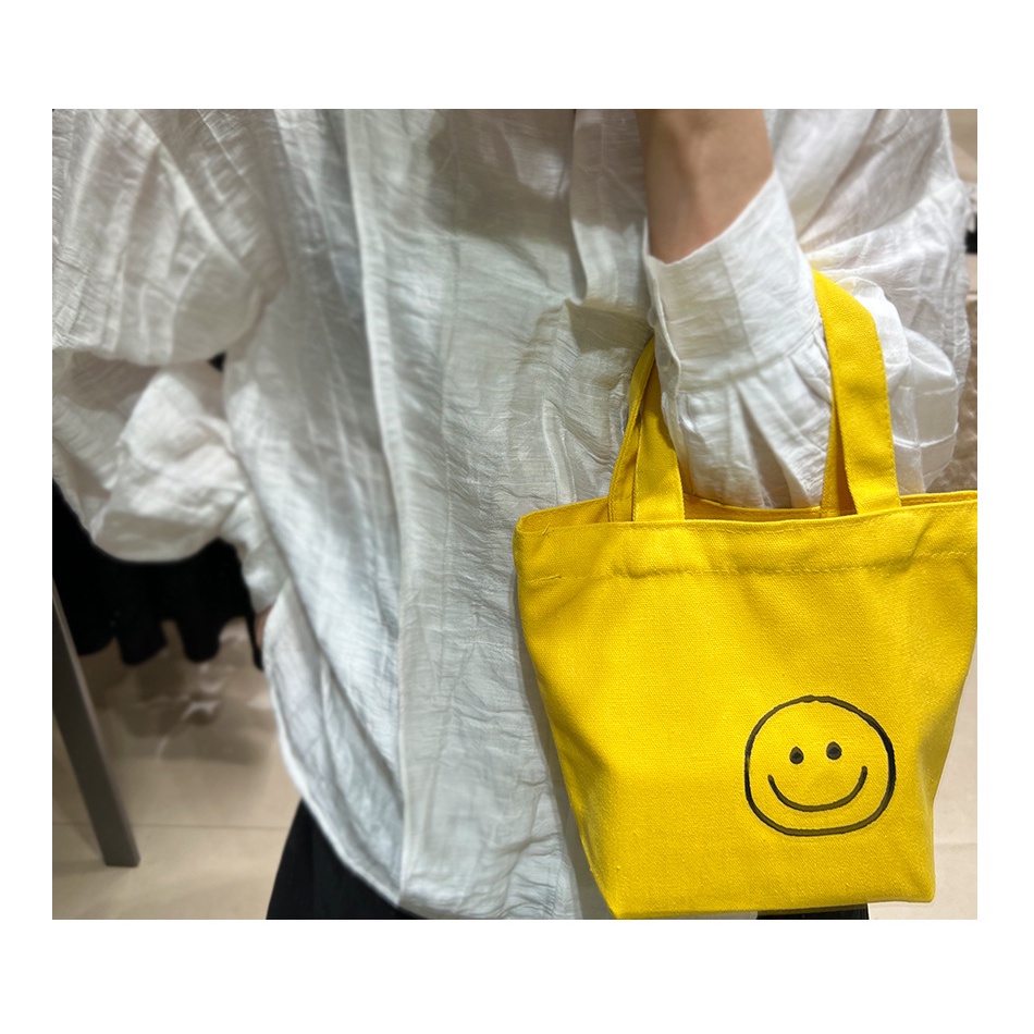 Túi vải Họa Tiết Mặt Cười Đơn Giản Thời Trang 2023