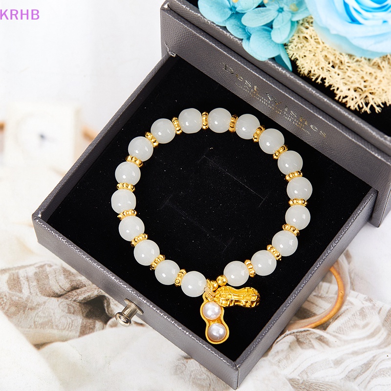 Vòng Tay Chuỗi Hạt Đá Phong Cách Hetian Thời Trang Dành Cho Nữ Mới