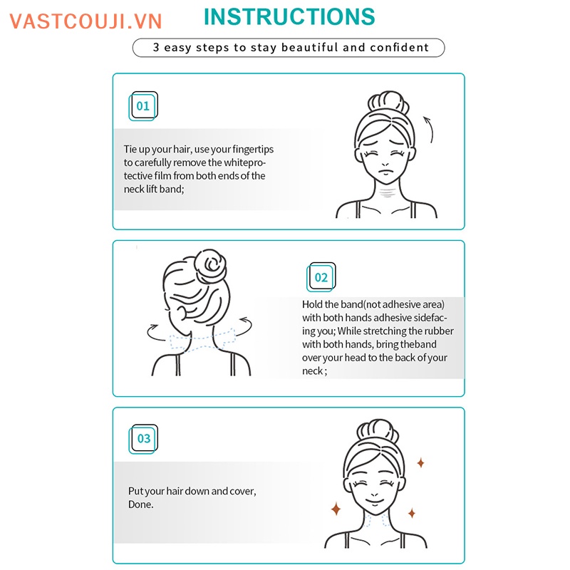 Set 20 Miếng Dán Nâng Cổ Vô Hình VASTJI