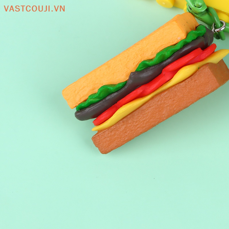 Móc Khóa Hình Bánh Hamburger Khoai Tây Chiên Ngộ Nghĩnh