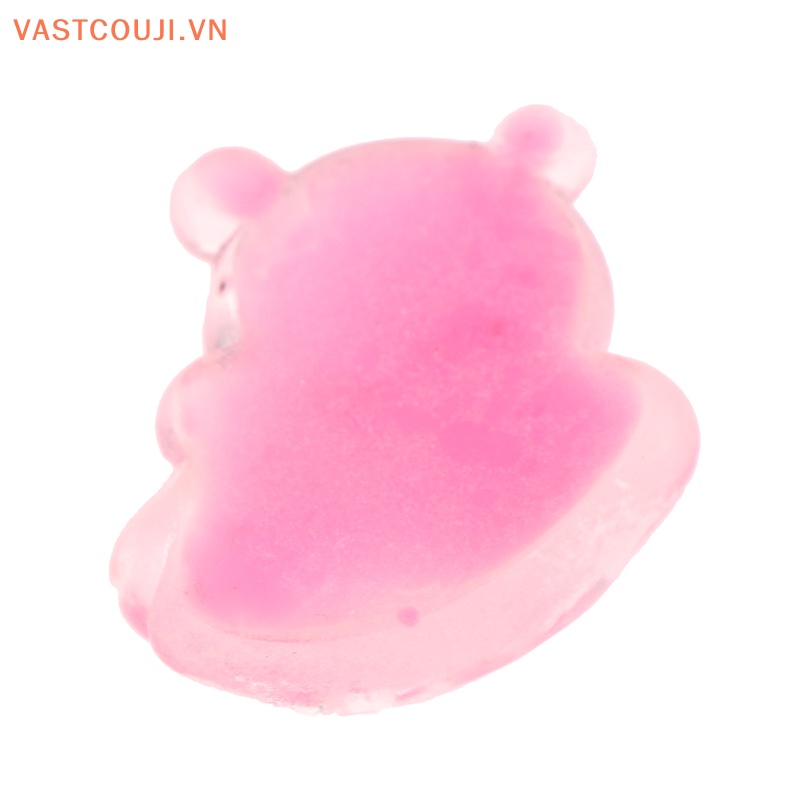 Set 5 Gấu Dâu Tây Mini Bằng Nhựa Phát Quang Trang Trí Sân Vườn