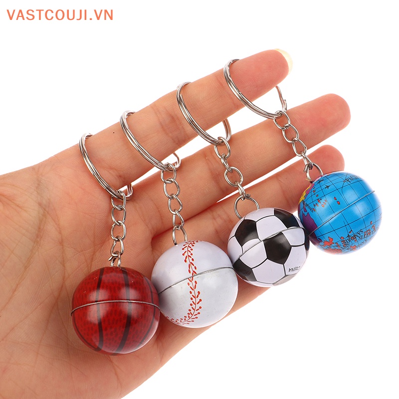 Móc Khóa Hình Quả Bóng Đá 3D Bằng Sắt Phong Cách VASTJI