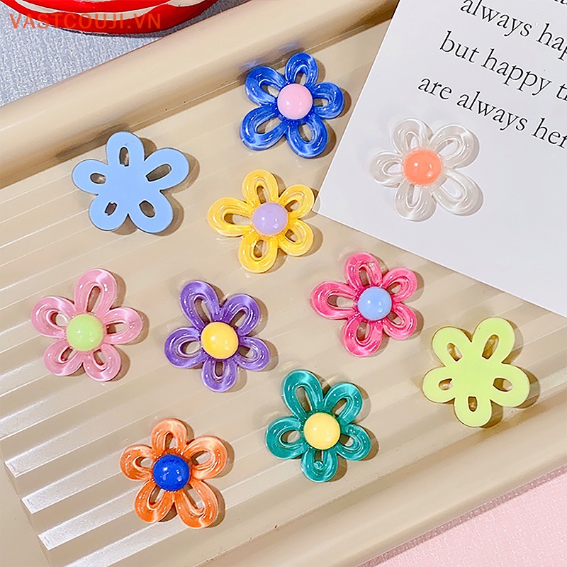 Set 10 Hộp Đựng Vật Liệu Resin Trong Suốt Họa Tiết Hoa Rỗng DIY