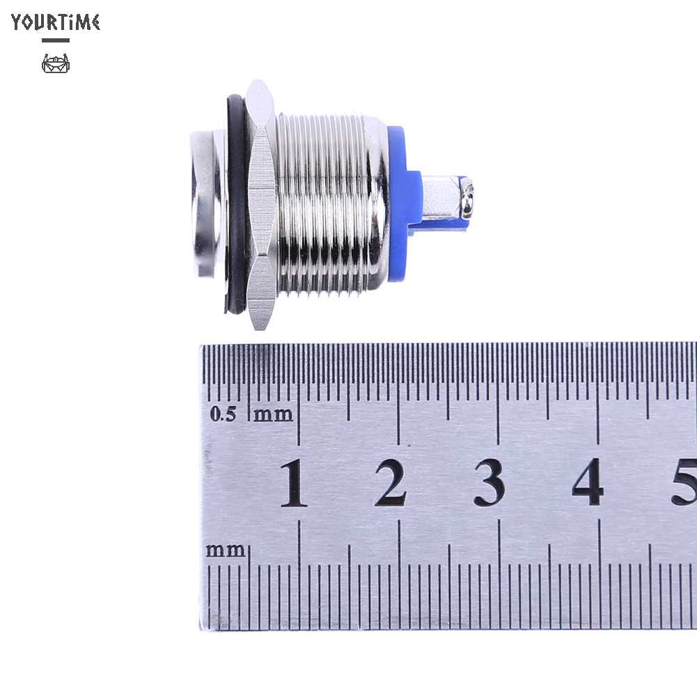 Công Tắc Nút Nhấn Bằng Kim Loại Chống Thấm Nước 19mm 12V Cho Xe Hơi