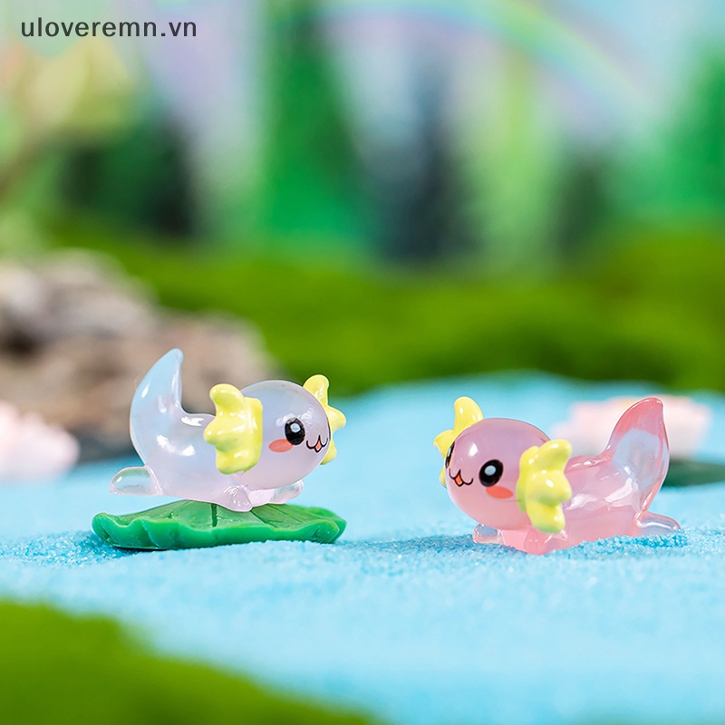 Bộ 2 Tượng Rồng Lục Giác Hoạt Hình Mini Màu Dạ Quang Trang Trí Tiểu Cảnh