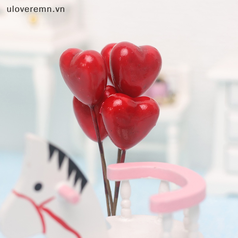 5 Bong Bóng Trái Tim Trang Trí Nhà Búp Bê Tỉ Lệ 1: 12