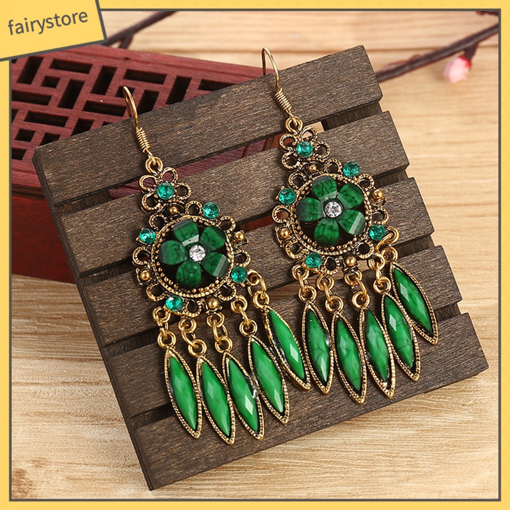 1 Đôi Bông Tai Hình Hoa Đính Đá Lấp Lánh Dành Cho Nữ