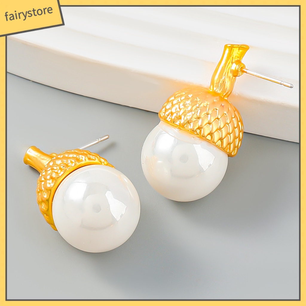 1 Đôi Bông Tai Hình Học Đính Ngọc Trai Giả Độ Bóng Cao Chống Mòn Không Gây Dị Ứng Thời Trang Cho Nữ