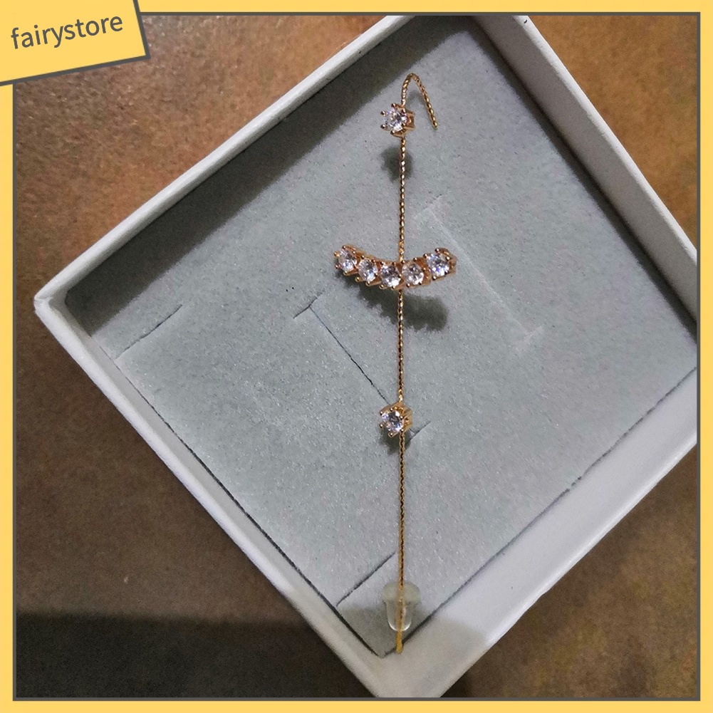 1 Chiếc Bông Tai Móc Đính Đá Cubic Zirconia Cho Nữ