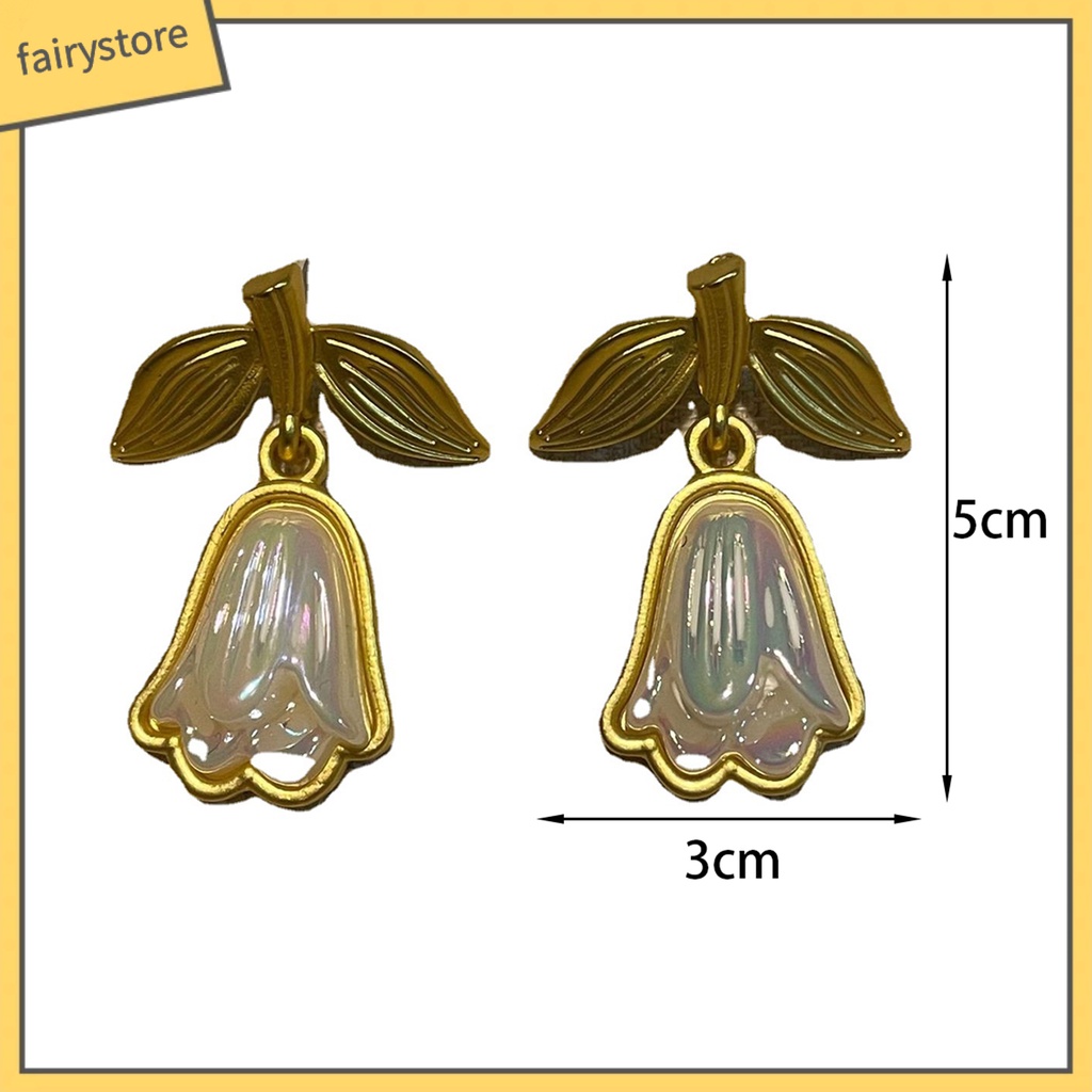 1 Đôi Bông Tai Hình Giọt Nước Họa Tiết Hoa Phong Cách Thời Trung Cổ Dành Cho Nữ