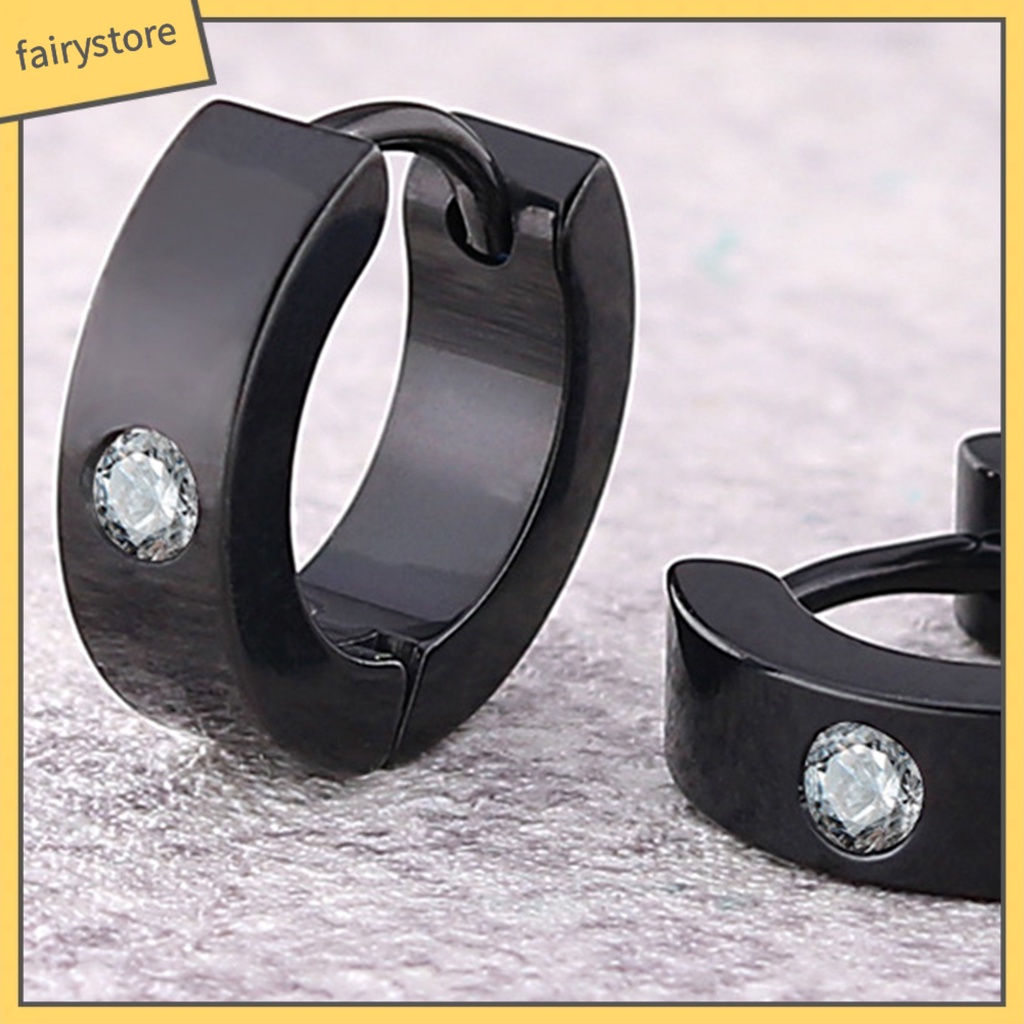 1 Bông Tai Nam Đính Đá Nhiều Hình Dạng Màu Sắc Phong Cách Gothic