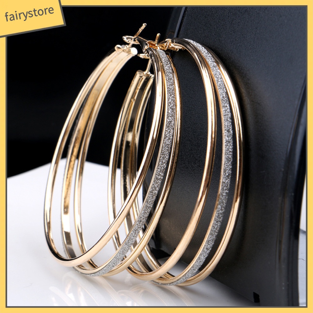 Bông Tai Tròn Nhiều Lớp Thời Trang Dành Cho Nữ