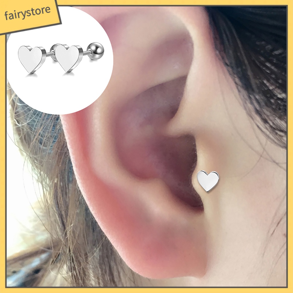 1 Bông Tai Hợp Kim Hình Trái Tim Trang Trí Lễ Hội