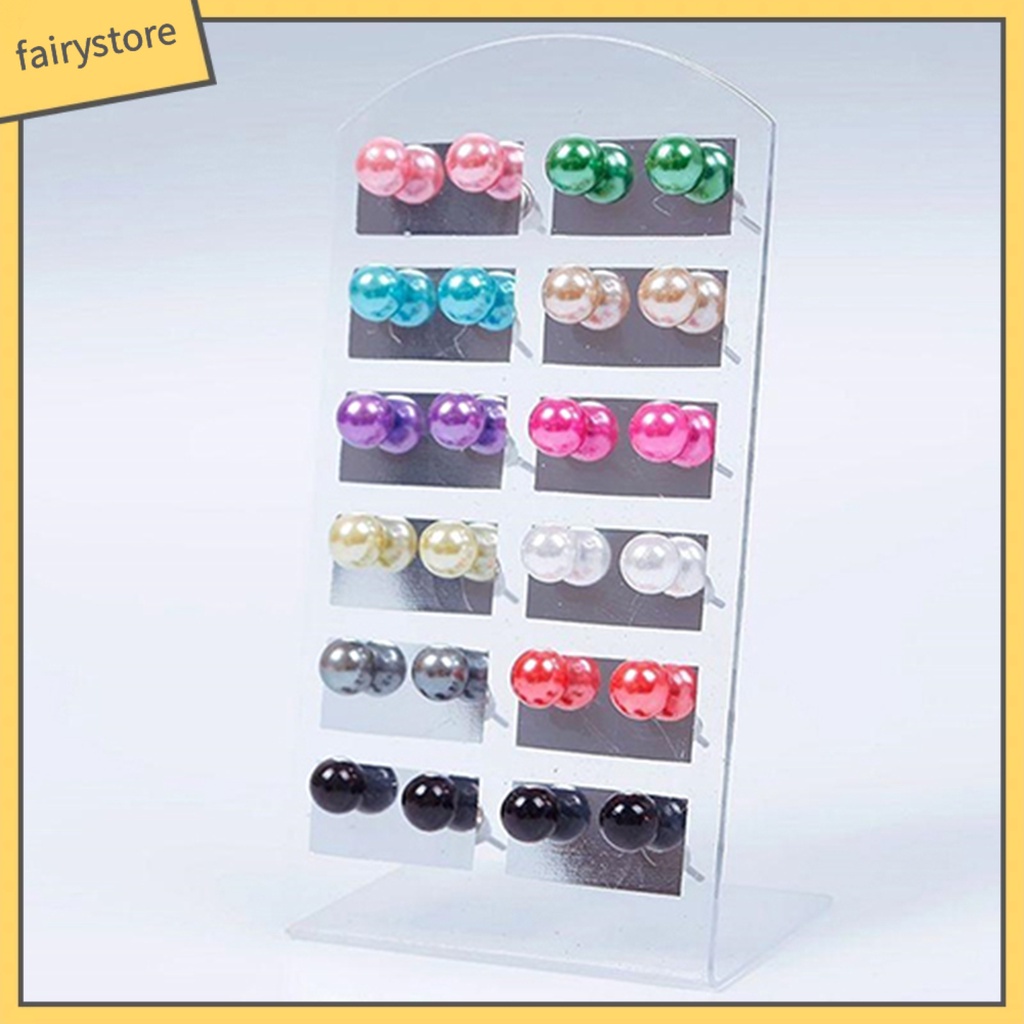 Set 12 Đôi Bông Tai Ngọc Trai Giả Thời Trang Cho Nữ