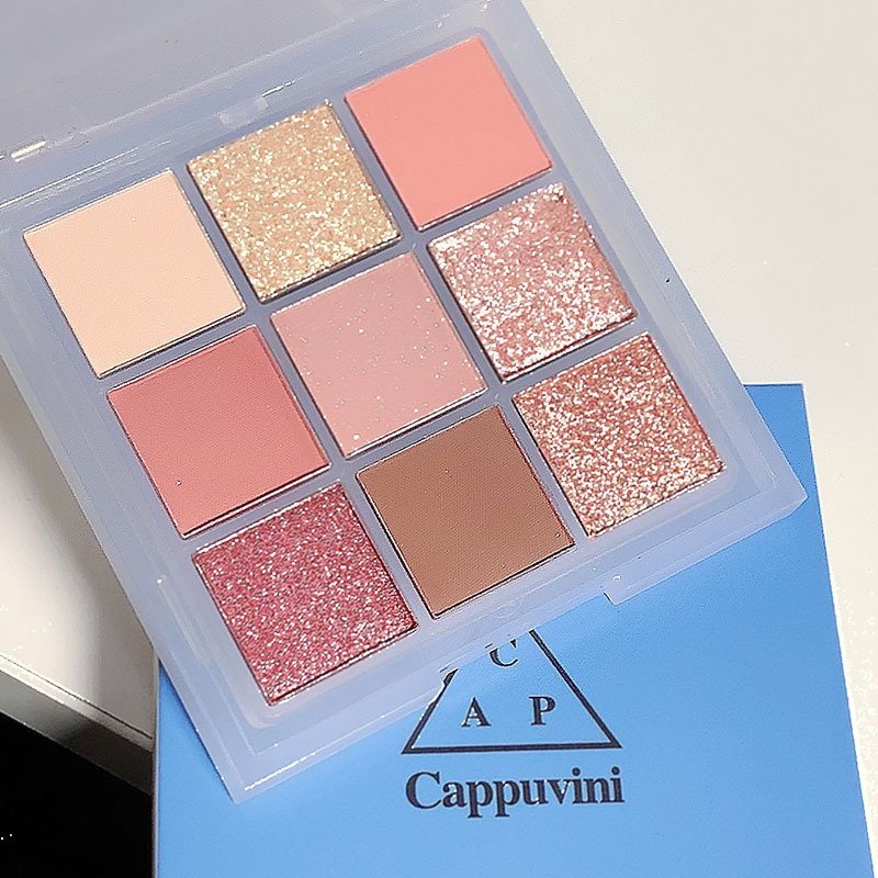 Bảng Phấn Mắt Cappuvini Tông Lì Chống Nước Lâu Trôi