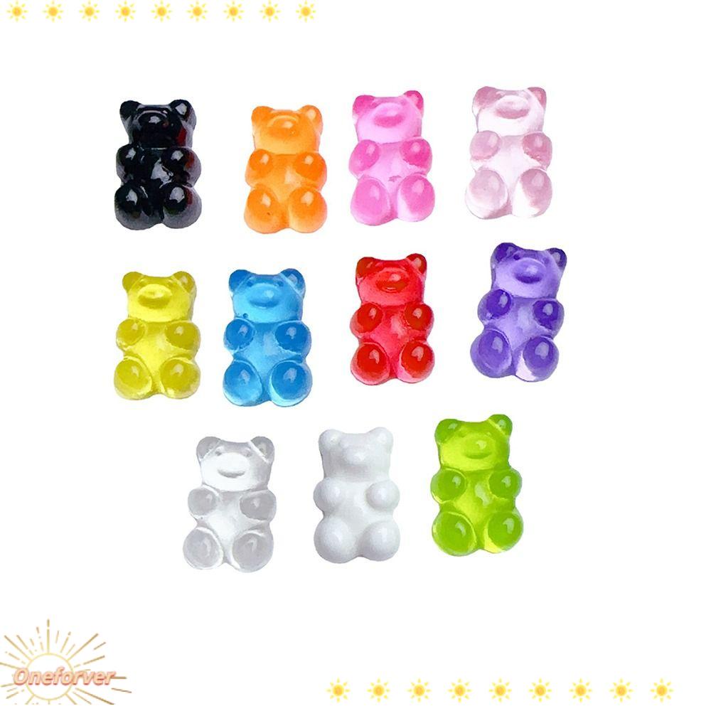 Set 50 Phụ Kiện Treo Trang Sức Trong Suốt Hình Gấu DIY